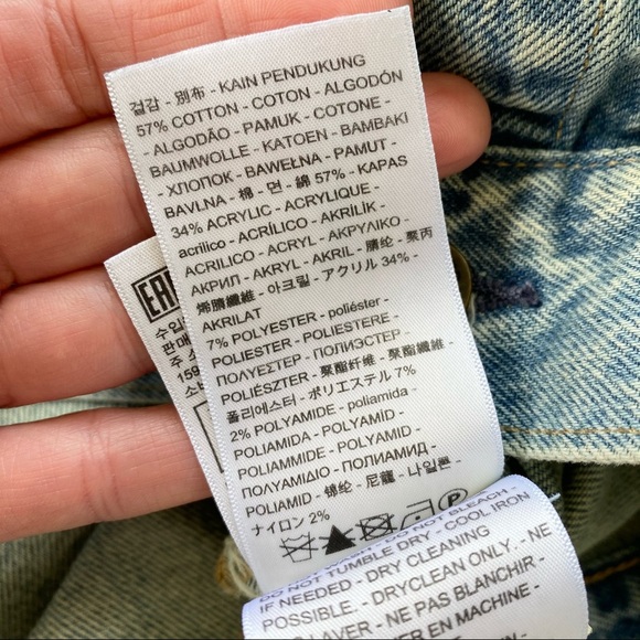 Levi’s made & crafted denim ombré embroidered trucker jacket XS - Picture 11 of 12